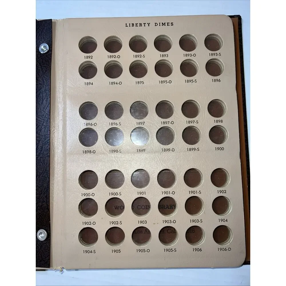 Dansco Coin Album #7121 designed for U.S. Liberty Head (Barber) Dimes 1892-1916